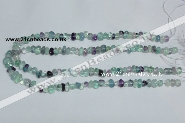 CFL330 15.5 inches 6*9mm nugget natural fluorite beads