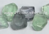 CFL331 15.5 inches 14*18mm faceted nugget natural fluorite beads