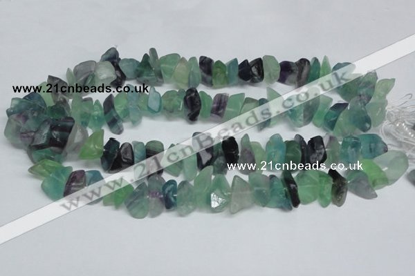 CFL334 15.5 inches 12*16mm nugget natural fluorite beads wholesale