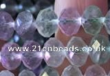 CFL415 15.5 inches 6*8mm faceted rondelle fluorite gemstone beads