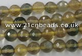 CFL453 15.5 inches 8mm faceted round rainbow fluorite beads