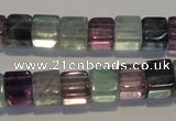 CFL489 15.5 inches 8*8mm cube natural fluorite beads