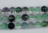 CFL52 15.5 inches 8mm faceted round AB grade natural fluorite beads