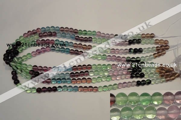 CFL551 15.5 inches 6mm round fluorite gemstone beads wholesale