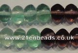 CFL562 15.5 inches 6*8mm rondelle fluorite gemstone beads wholesale