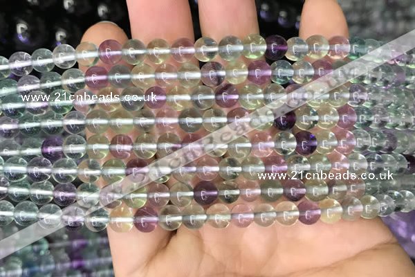 CFL581 15.5 inches 6mm round AAAA grade fluorite gemstone beads