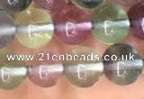 CFL582 15.5 inches 8mm round AAAA grade fluorite gemstone beads