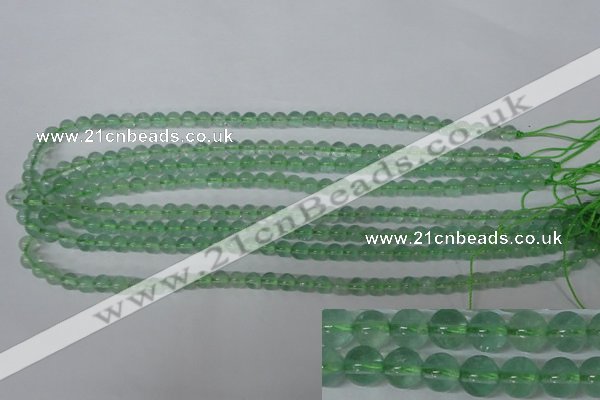 CFL601 15.5 inches 6mm round AB grade green fluorite beads wholesale