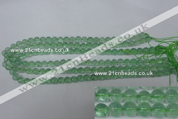 CFL602 15.5 inches 8mm round AB grade green fluorite beads wholesale
