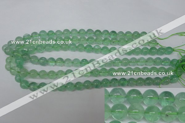 CFL603 15.5 inches 10mm round AB grade green fluorite beads wholesale