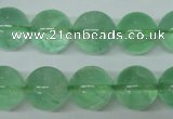 CFL605 15.5 inches 14mm round AB grade green fluorite beads wholesale