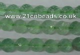 CFL623 15.5 inches 10mm faceted round green fluorite beads wholesale