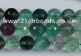 CFL63 15.5 inches 10mm faceted round A grade natural fluorite beads