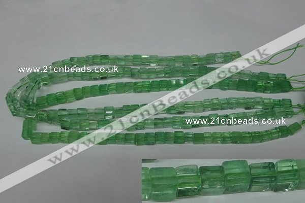 CFL631 15.5 inches 6*6mm cube green fluorite beads wholesale