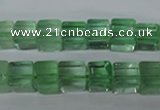 CFL632 15.5 inches 8*8mm cube green fluorite beads wholesale