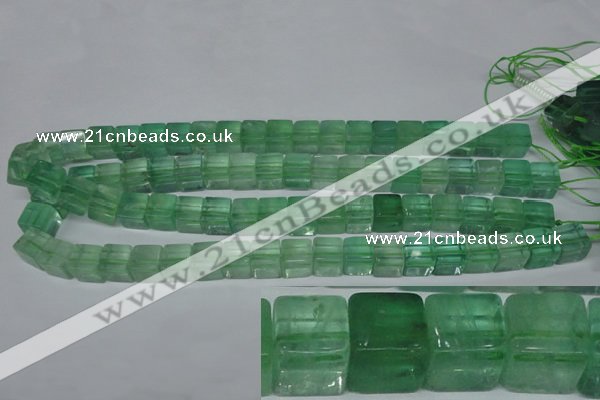 CFL633 15.5 inches 10*10mm cube green fluorite beads wholesale