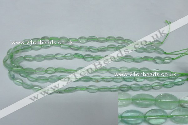 CFL641 15.5 inches 8*12mm oval green fluorite beads wholesale