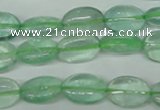 CFL642 15.5 inches 10*14mm oval green fluorite beads wholesale