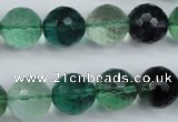 CFL65 15.5 inches 14mm faceted round A grade natural fluorite beads