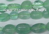 CFL655 15.5 inches 8*10mm - 9*13mm nuggets green fluorite beads