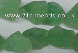 CFL658 15.5 inches 12*18mm - 15*25mm nuggets matte green fluorite beads