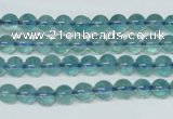 CFL661 15.5 inches 6mm round AB grade blue fluorite beads wholesale