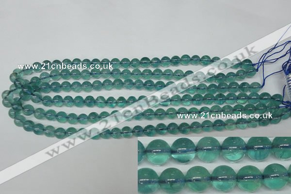 CFL662 15.5 inches 8mm round AB grade blue fluorite beads wholesale