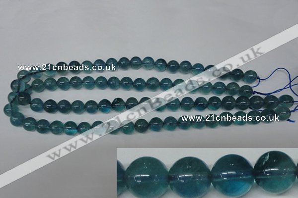 CFL663 15.5 inches 10mm round AB grade blue fluorite beads wholesale