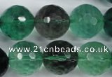 CFL67 15.5 inches 18mm faceted round A grade natural fluorite beads