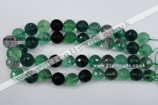 CFL67 15.5 inches 18mm faceted round A grade natural fluorite beads