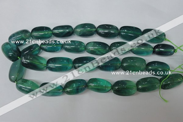 CFL681 15.5 inches 18*28mm nuggets blue fluorite beads wholesale