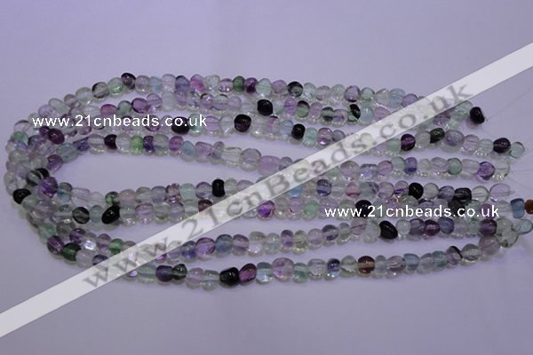 CFL721 15.5 inches 7*8mm nuggets natural fluorite beads wholesale