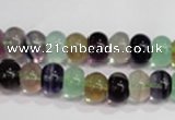 CFL761 15.5 inches 5*8mm rondelle rainbow fluorite gemstone beads