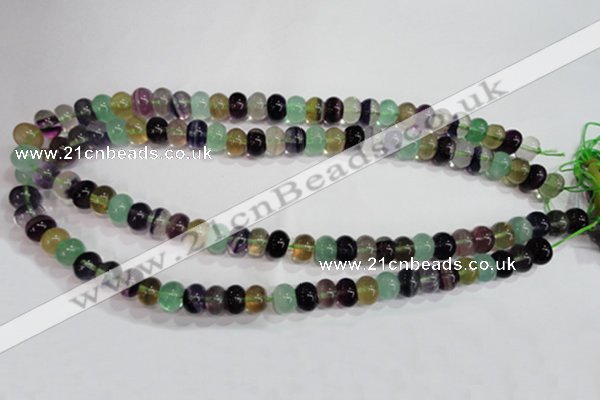 CFL761 15.5 inches 5*8mm rondelle rainbow fluorite gemstone beads