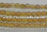 CFL800 15.5 inches 4mm round yellow fluorite gemstone beads