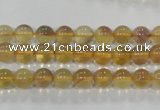 CFL801 15.5 inches 6mm round yellow fluorite gemstone beads