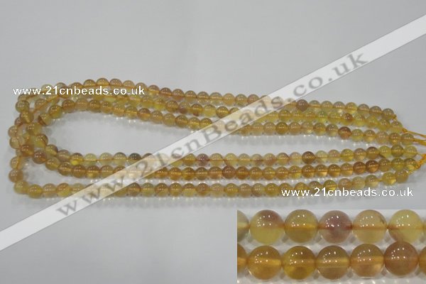 CFL801 15.5 inches 6mm round yellow fluorite gemstone beads