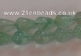 CFL860 15.5 inches 8*12mm teardrop green fluorite gemstone beads