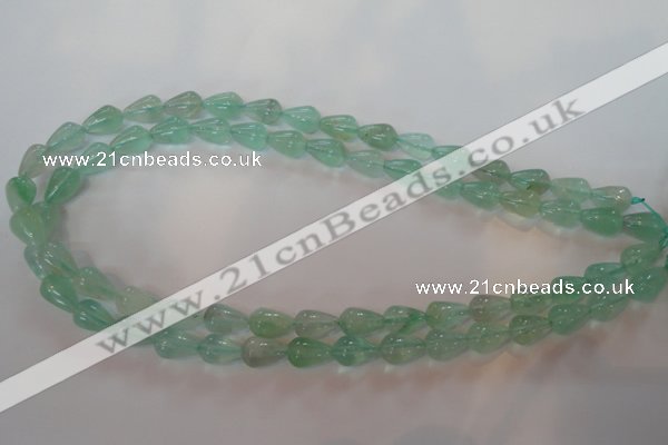 CFL860 15.5 inches 8*12mm teardrop green fluorite gemstone beads