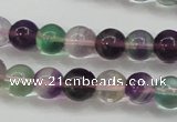 CFL903 15.5 inches 7mm round rainbow fluorite gemstone beads