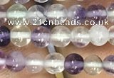 CFL910 15.5 inches 4mm round purple fluorite beads wholesale