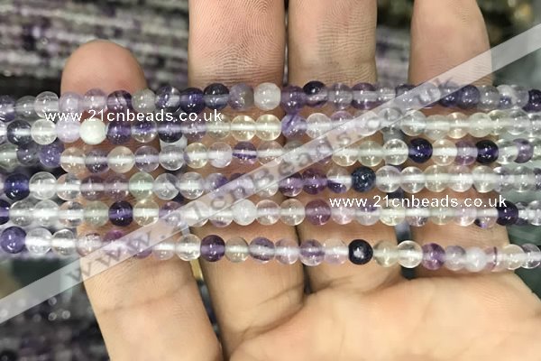 CFL910 15.5 inches 4mm round purple fluorite beads wholesale