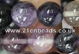 CFL913 15.5 inches 10mm round purple fluorite beads wholesale