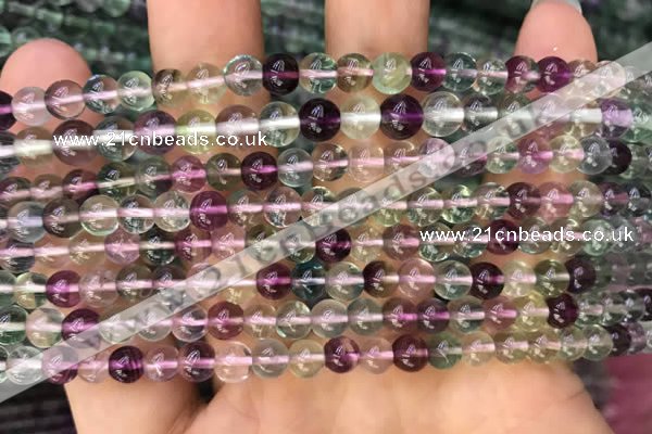 CFL918 15.5 inches 4mm round fluorite gemstone beads