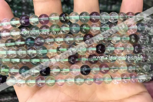 CFL919 15.5 inches 6mm round fluorite gemstone beads