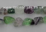 CFL951 15.5 inches 9*12mm nuggets natural fluorite beads wholesale