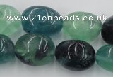 CFL954 15.5 inches 18*22mm nuggets natural fluorite beads wholesale