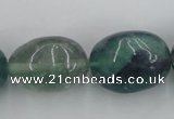 CFL955 15.5 inches 20*26mm nuggets natural fluorite beads wholesale