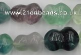 CFL958 15.5 inches 16*22mm peanut-shaped natural fluorite beads