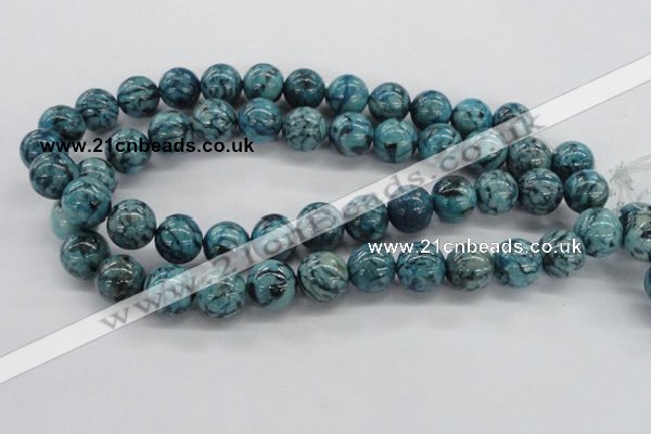 CFS105 15.5 inches 14mm round blue feldspar gemstone beads